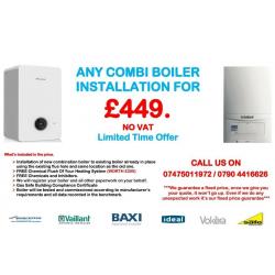 Worcester Bosch 2000 25 / 30 KW BOILER INSTALLATION Supply & Fit & FREE Digital Room Stat.