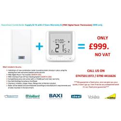 Worcester Bosch 2000 25 / 30 KW BOILER INSTALLATION Supply & Fit & FREE Digital Room Stat.