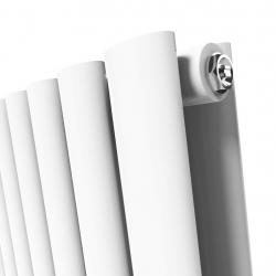 +SALE+ 1600x480mm Double White Oval Vertical Radiator