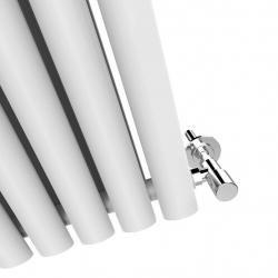 +SALE+ 1600x480mm Double White Oval Vertical Radiator