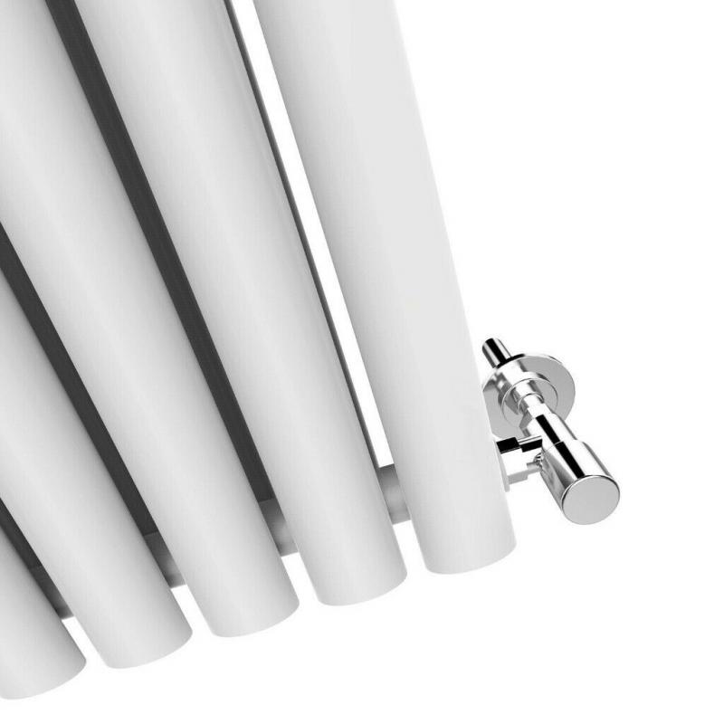 +SALE+ 1600x480mm Double White Oval Vertical Radiator