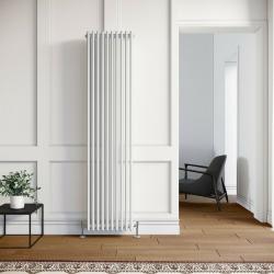 +SALE+ 1800x470mm White 2 Column Vertical Traditional Radiator