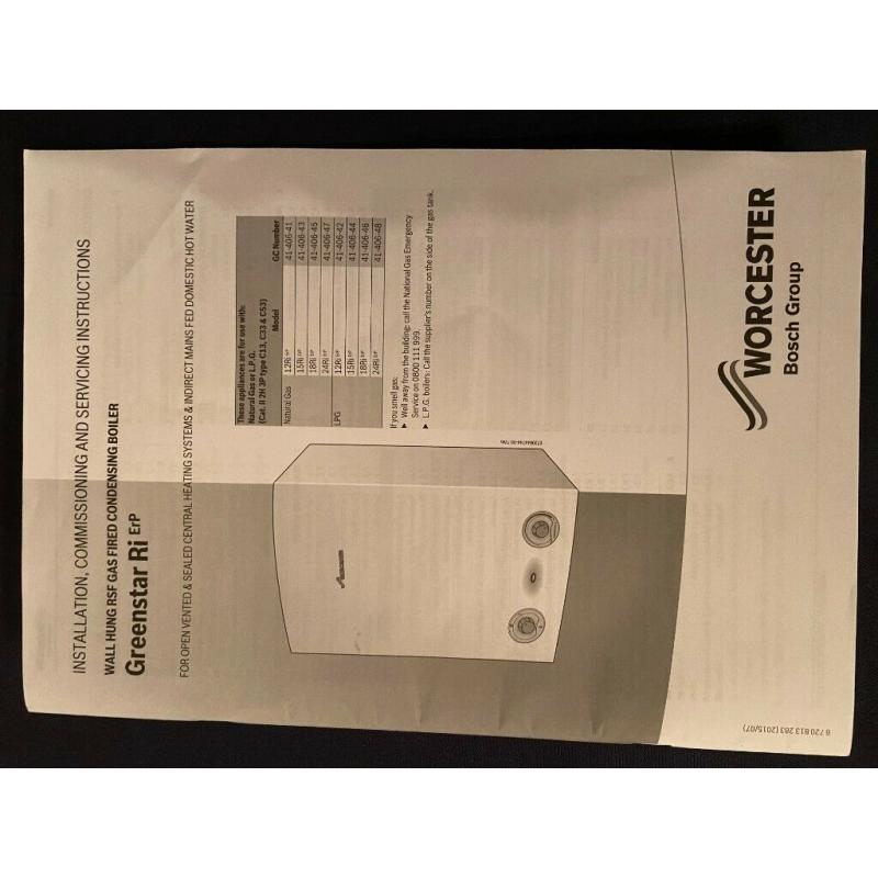 Worcester Greenstart 15Ri Boiler