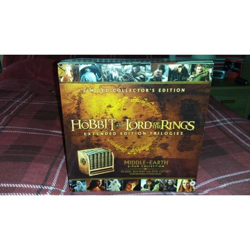 MIDDLE EARTH LORD OF THE RINGS LIMITED EDITION BLU RAY/DVD COLLECTION