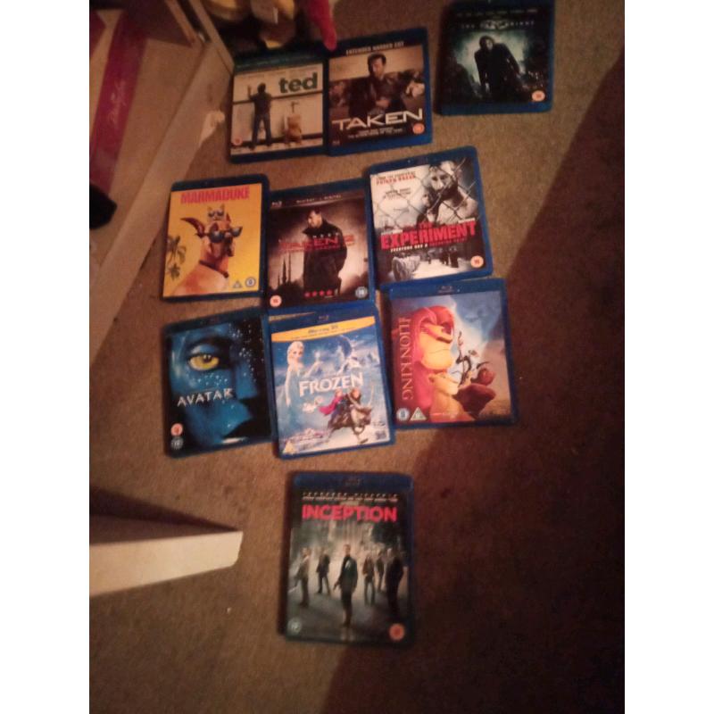 10 blurays movies bundle Disney ones frozen and the lion king others