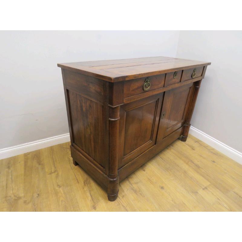 19th century French walnut 2 door cabinet
