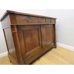 19th century French walnut 2 door cabinet