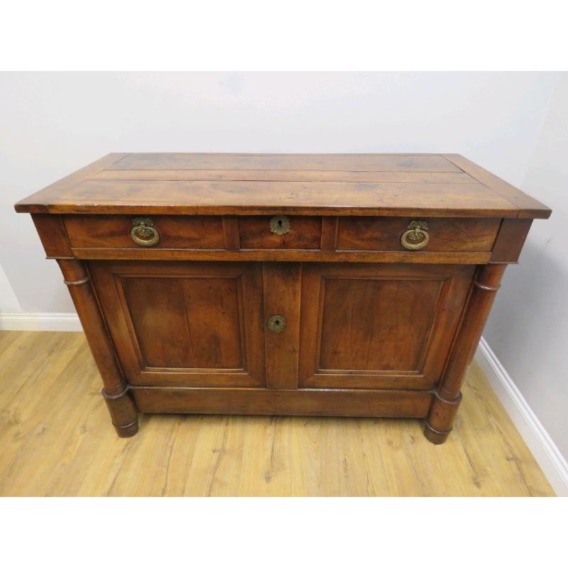 19th century French walnut 2 door cabinet