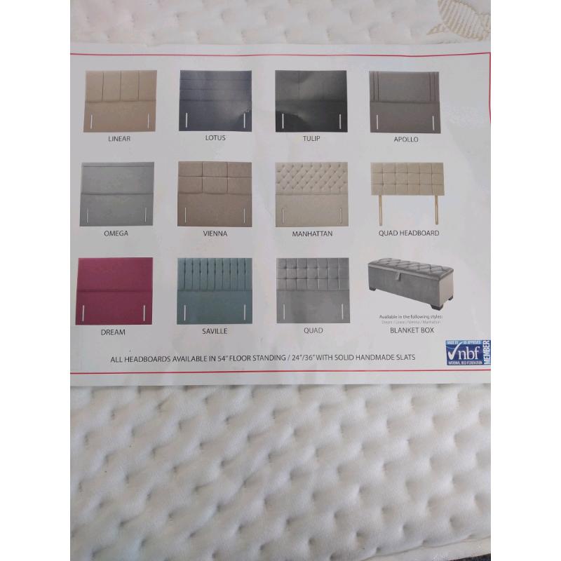 Ottoman storage bed in double, complete bed, can be made in any colour