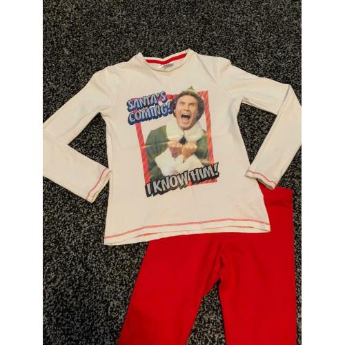 Girls elf Christmas pjs
