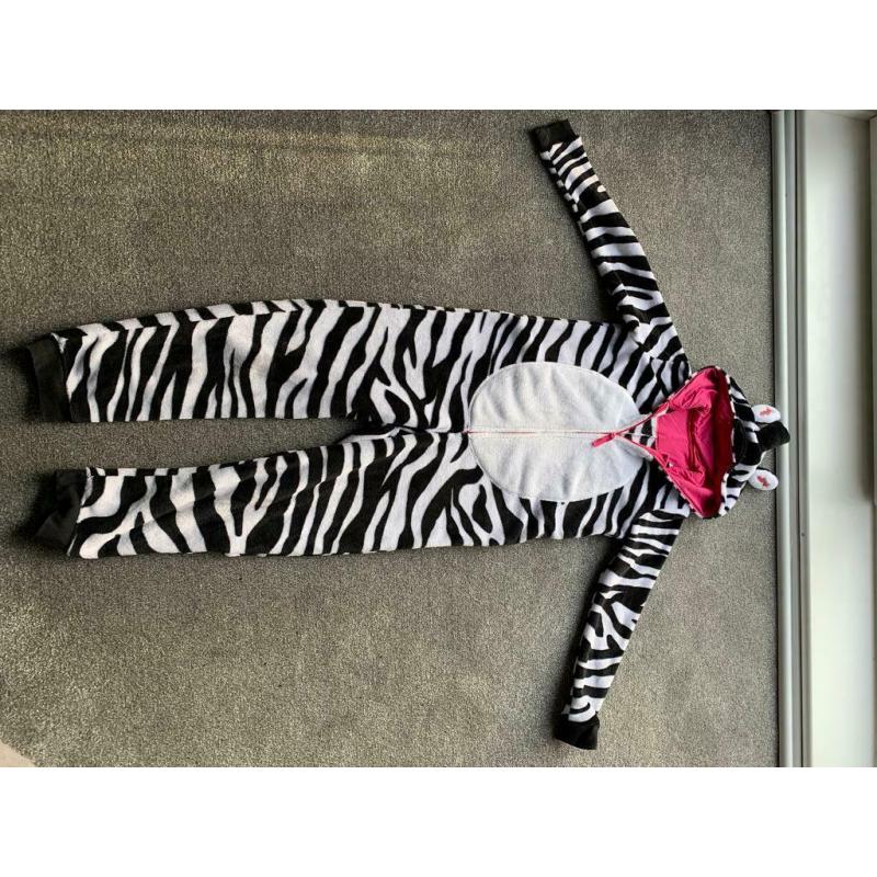 M&S zebra onesie age 11-12