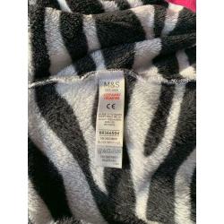 M&S zebra onesie age 11-12