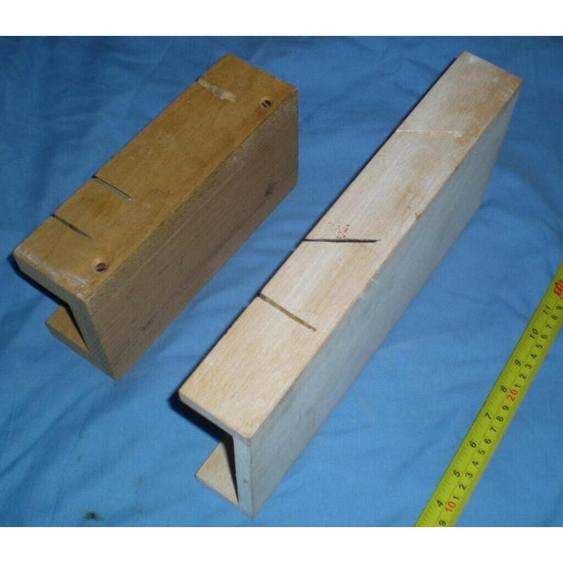 Emir 5" wooden mitre, coving mitre with instructions for cutting angles+regular 45angle mitre block.
