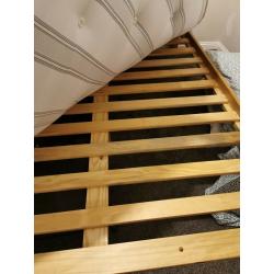 Solid wood King size bed and mattress