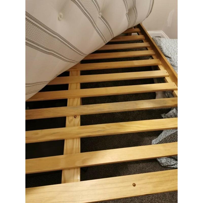 Solid wood King size bed and mattress