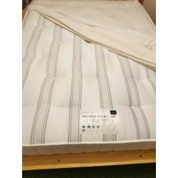 Solid wood King size bed and mattress