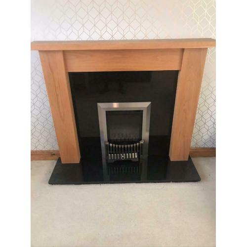 Gas fireplace and surround