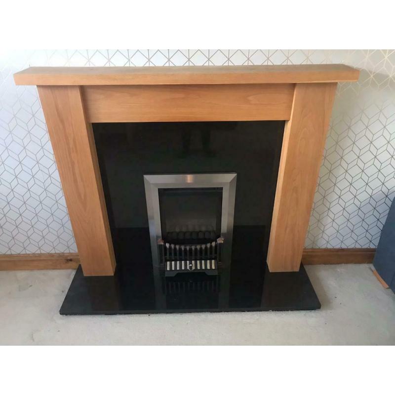 Gas fireplace and surround