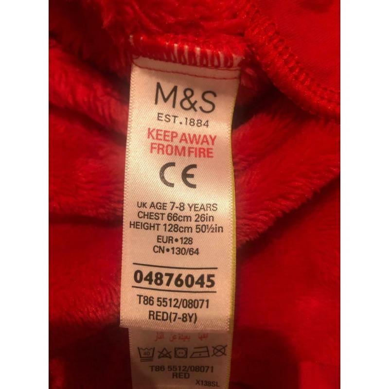 M&S Santa Onesie age 7-8
