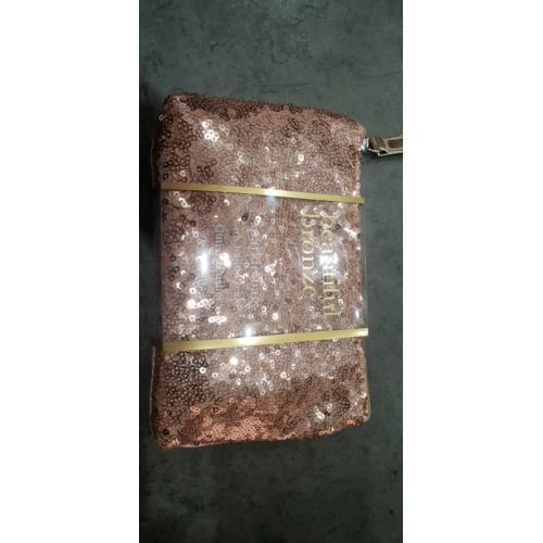 New beautiful bronze sparkle bag