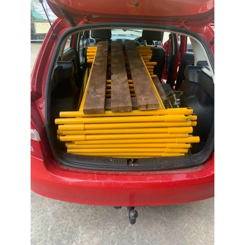 FREE DELIVERY Scaffold/Scaffolding Tower Slim Work Height: 4,5m 14'8ft POWDER COATED HEAVY DUTY