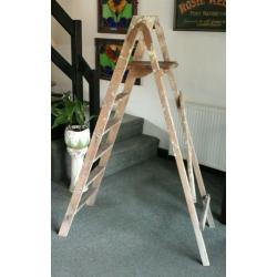 Vintage Wooden Step Ladders - Display Or Upcycle