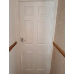 White bathroom door