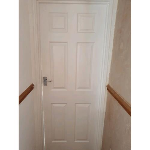 White bathroom door