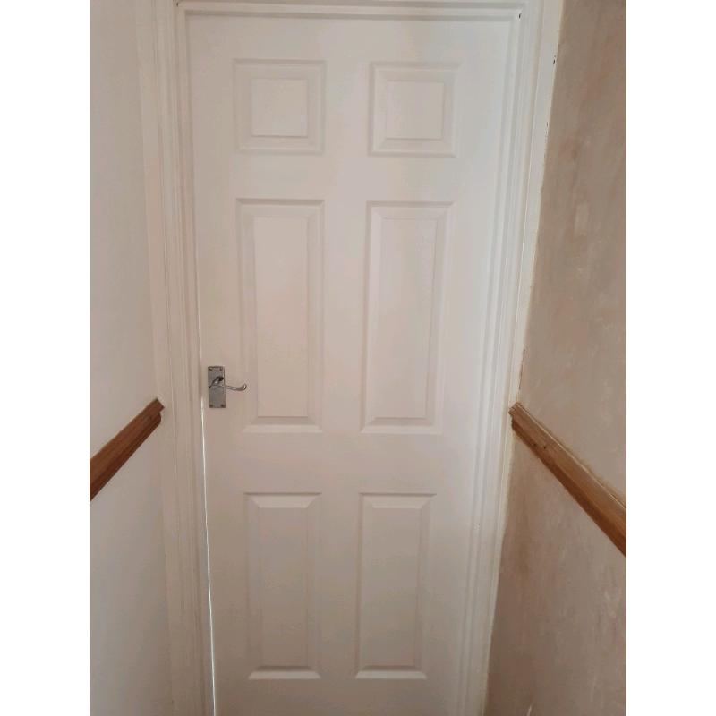 White bathroom door