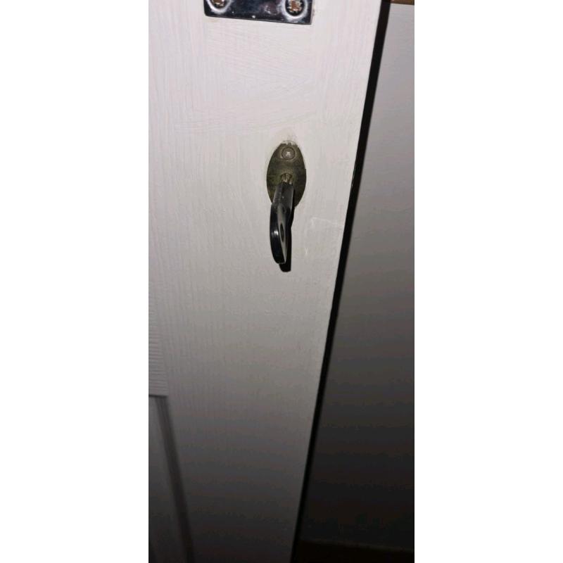 White bathroom door