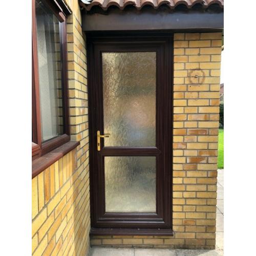 uPVC Wood Grain Brown Door