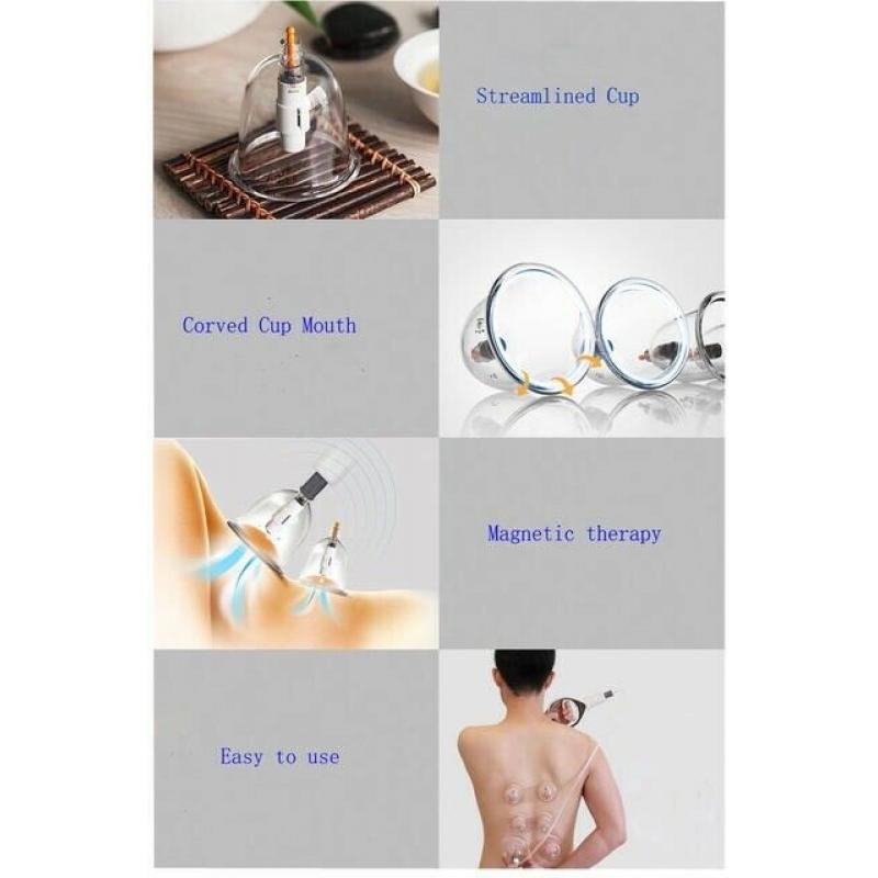 Acrylic Cupping Set with Pump (Hwato) - 12 pieces For sale