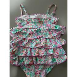 Monsoon Pink Floral Swimsuit Age 2-3