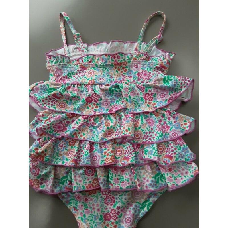 Monsoon Pink Floral Swimsuit Age 2-3