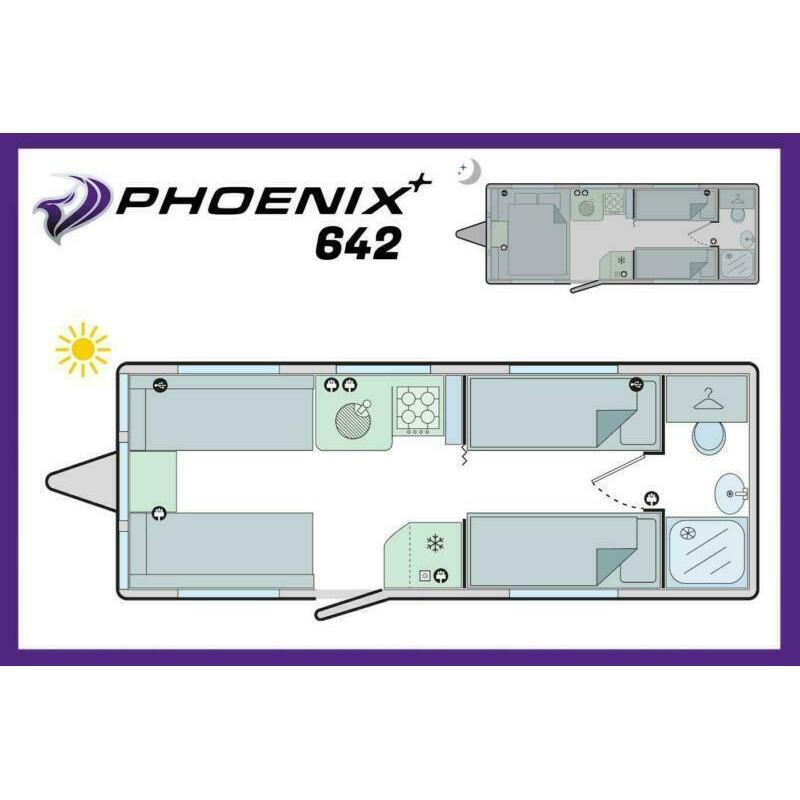 Bailey Phoenix Plus 642, NEW 2021 Touring Caravan