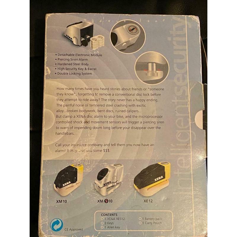 Xenia S10 alarmed motorbike motorcycle disc lock