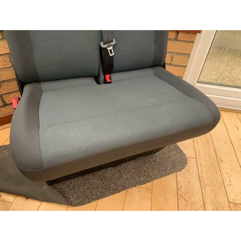 Volkswagen Transporter T6 Double Bench Seat Simora Fabric With Underseat Storage.