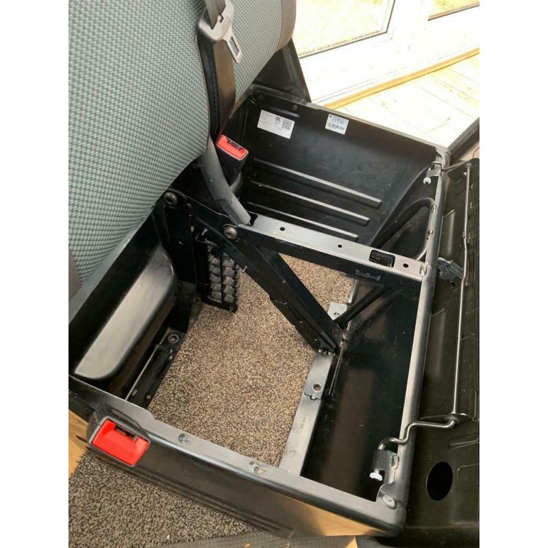 Volkswagen Transporter T6 Double Bench Seat Simora Fabric With Underseat Storage.