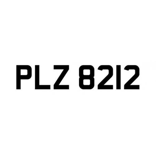 DATELESS CHERISHED NUMBER PLATE ?PLZ 8212?