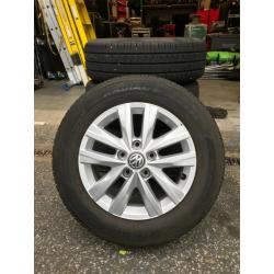VW Transporter Alloy Wheels and Hankook tyres 205/ 65R16C (x4)