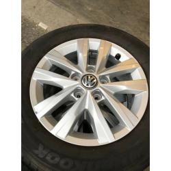 VW Transporter Alloy Wheels and Hankook tyres 205/ 65R16C (x4)