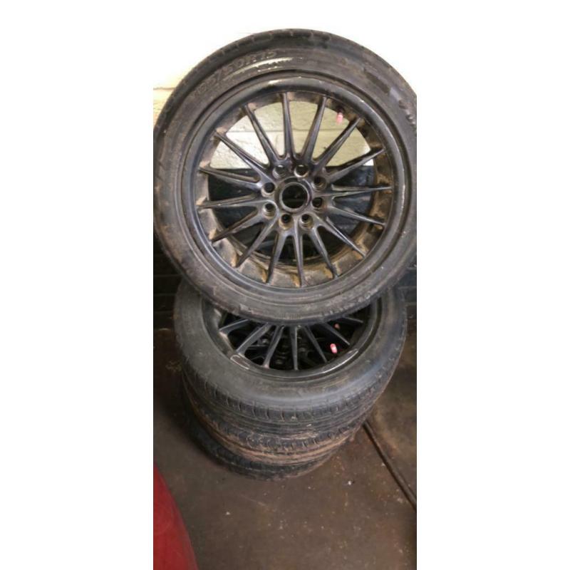 Multi fit alloys for sale 4x new tyres
