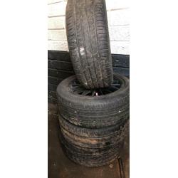 Multi fit alloys for sale 4x new tyres