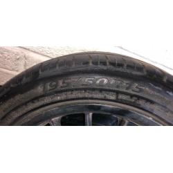 Multi fit alloys for sale 4x new tyres