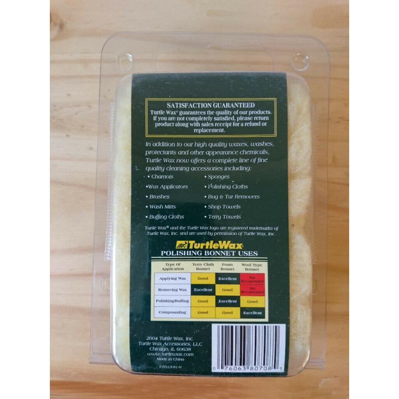 New Turtle Wax Wooltex Bonnet