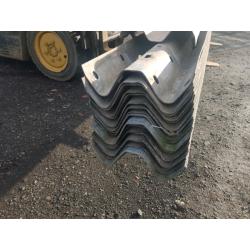 Ex motorway crash barriers ideal for cattle handling race tractor