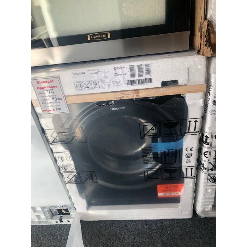 Black 8kg 1400spin washing machine. ?320. NEW/graded. 12 month gtee
