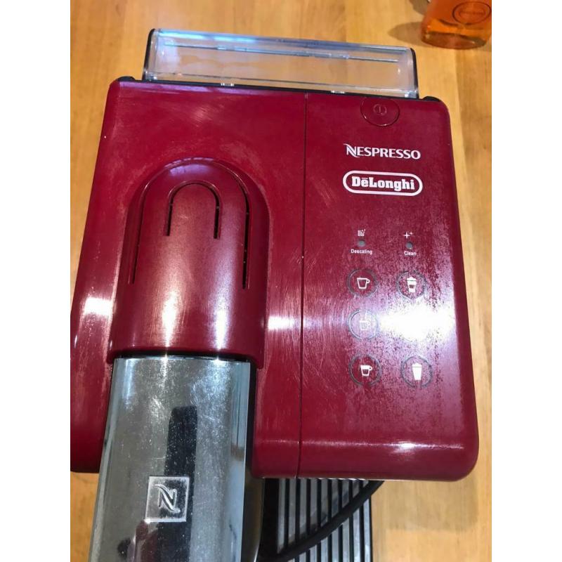 Nespresso DeLonghi Coffee Machine plus coffee pods