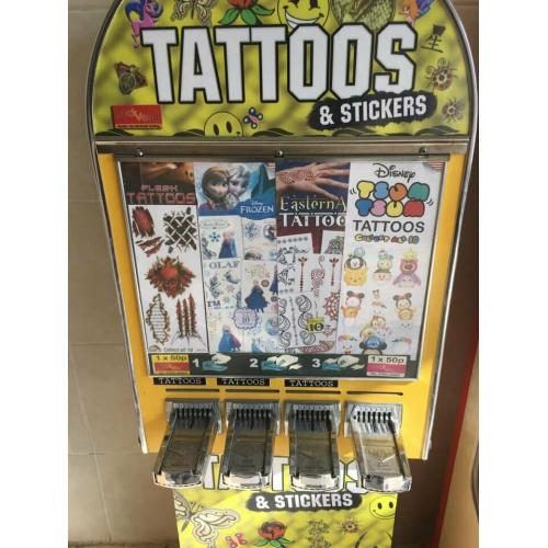 Tattoo vending toy machines dispencer