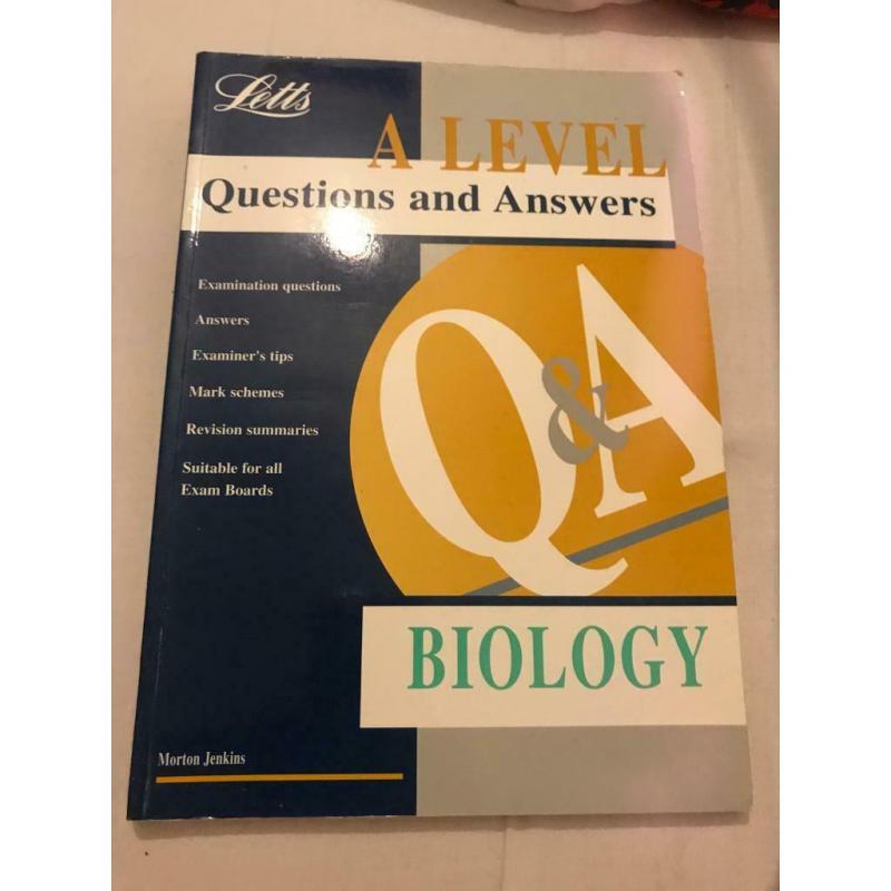 A level biology questions and answers.